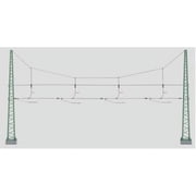 marklin ho catenary cross span assembly for 4 tracks