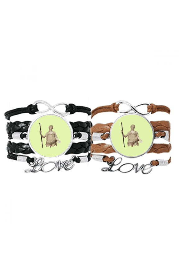 marriage fertility goddess greece bracelet hand strap leather wristband double set
