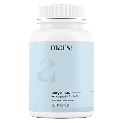 mars by GHC Surge Max | Contains Shilajit, Ashwagandha, Gokshura, Safed Musli Capsules | Helps Boosttamina | Helps Maintain Overall Health (Pack Of 2)