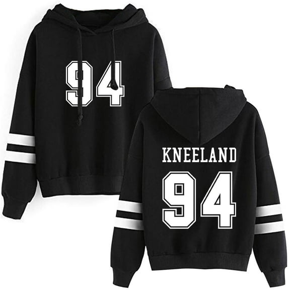 marshawn kneeland merch football 94  hooded drawstring pocketless  sweatshirt men/women rip  pullover