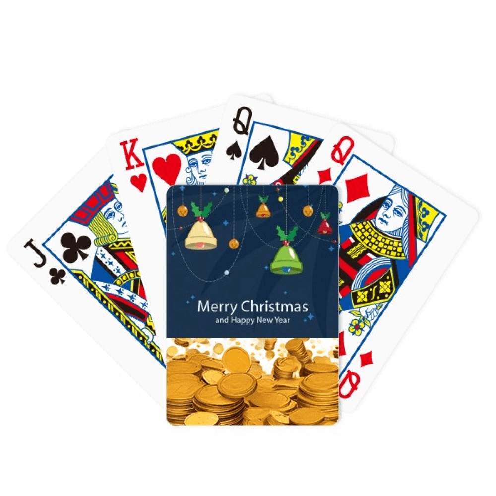 mas Bell Merry mas Festival Gold Playing Card Classic Game