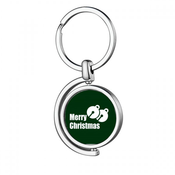 mas Bells Circles Pair Rotating Keychain Metal Keyring Holder