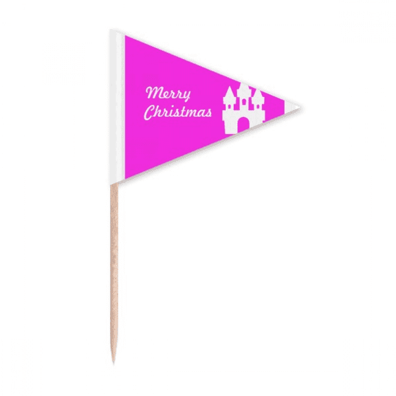 mas Castle Fairy Tale Magic Toothpick Triangle Cupcake Toppers Flag