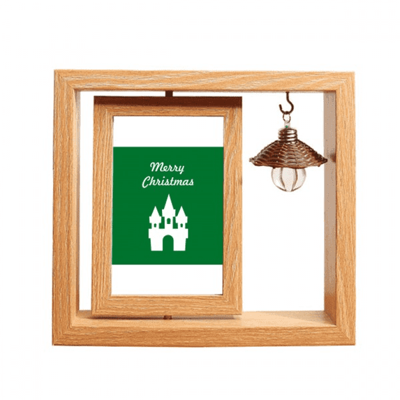 mas Castle Fairy Tale Magic Wooden Rotating Picture Photo Frame 4x6