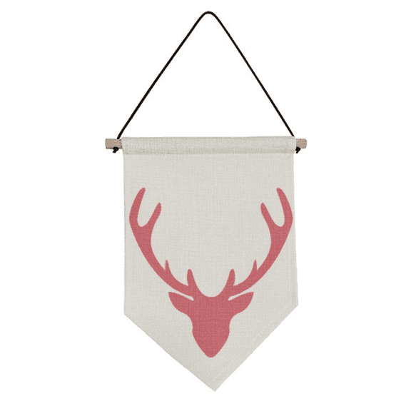 mas Elk Avatar Red Festival Canvas Flag Hanging Wall Art Decor Banner