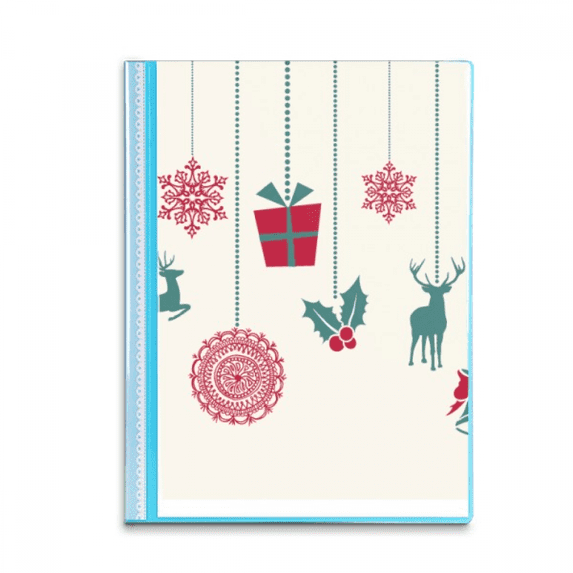 mas Elk Snowflake Heart Festival Book Sheet Protectors Portfolio Binder Folder