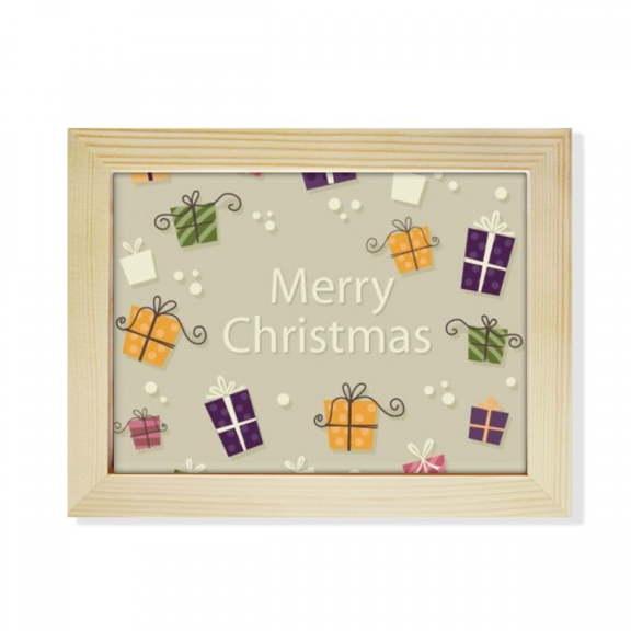 mas Merry mas Festival Desktop Photo Frame Picture Art Decoration Painting 6x8 inch
