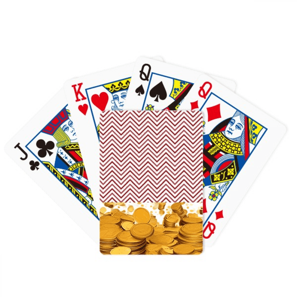 mas Red Pattern White Decoration Gold Playing Card Classic Game