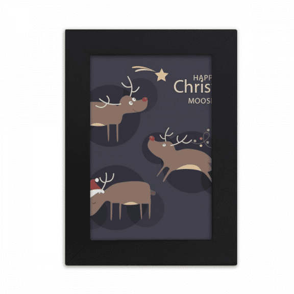 mas Reindeer Moose Pattern Desktop Photo Frame Picture Display Art Painting Exhibit