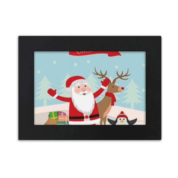 mas Santa Claus Elk Penguin Festival Desktop Photo Frame Ornaments Picture Art Painting