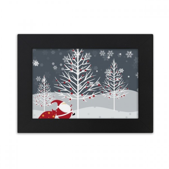 mas Santa Claus Snowflake Tree Desktop Photo Frame Ornaments Picture Art Painting