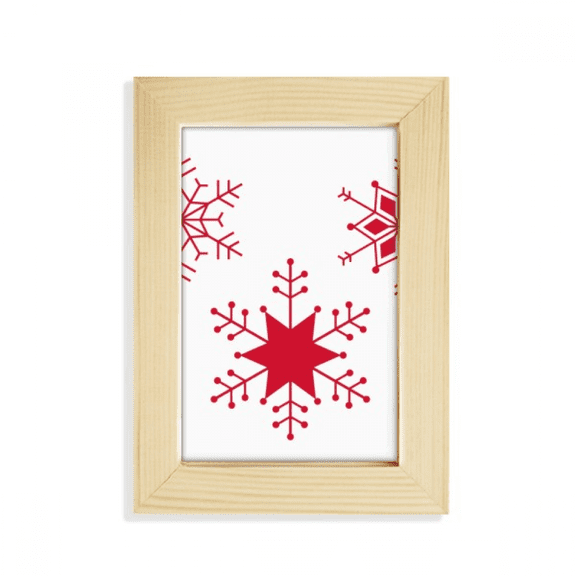mas Snowflake Red Festival Desktop Display Photo Frame Picture Art Painting 5x7 inch