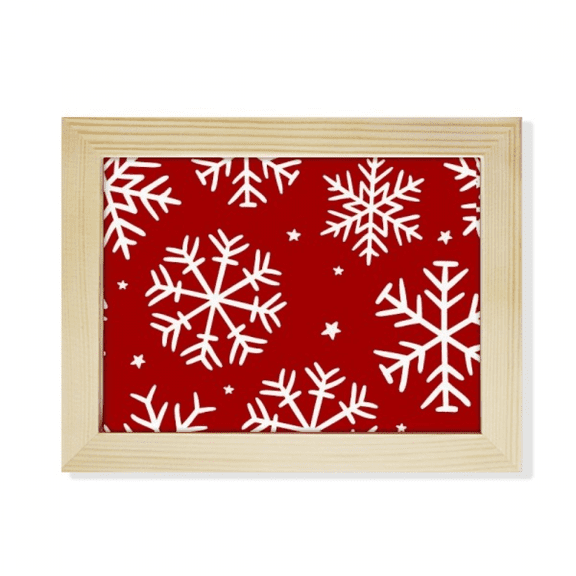 mas Snowflake Red Festival Desktop Photo Frame Picture Art Decoration Painting 6x8 inch