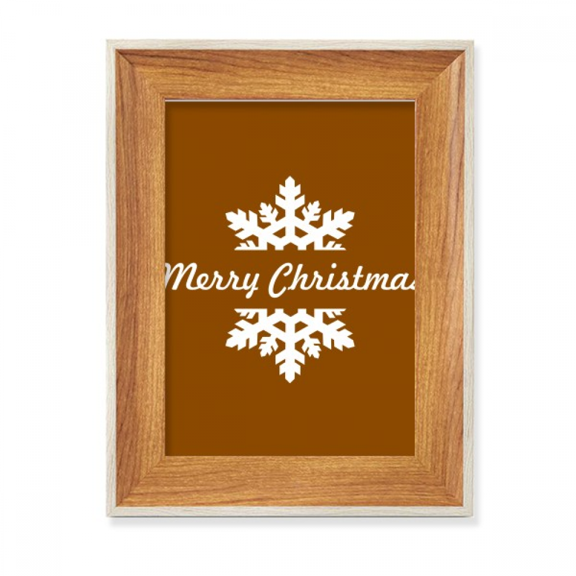 mas Snowflakes Happy Festival Desktop Wooden Photo Frame Display Picture Art Painting Multiple Sets