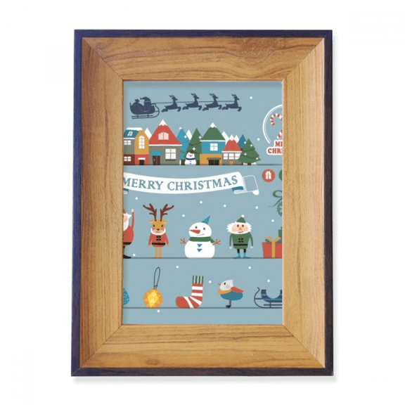 mas Snowman Festival Santa Claus Photo Frame Exhibition Display Art Desktop Painting