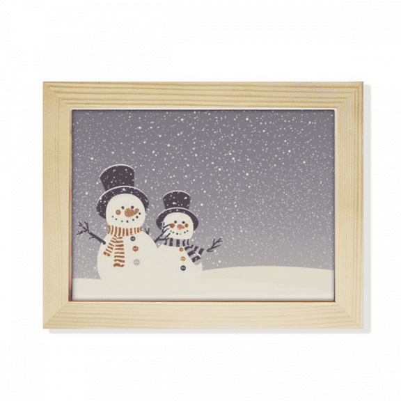 mas Snowman Snowflake Festival Desktop Photo Frame Picture Art Decoration Painting 6x8 inch