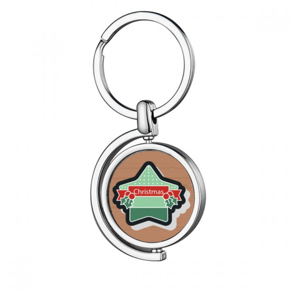 mas Star mas Cartoon Icon Rotating Keychain Metal Keyring Holder