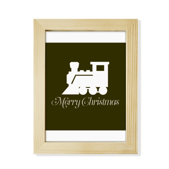 mas Train Harvest Transfer Desktop Adorn Photo Frame Display Art Painting Wooden