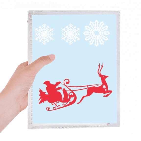 mas elk sled snowflake pattern notebook loose diary refillable journal statiry