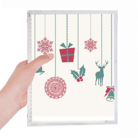 mas elk snowflake heart festival notebook loose diary refillable journal statiry