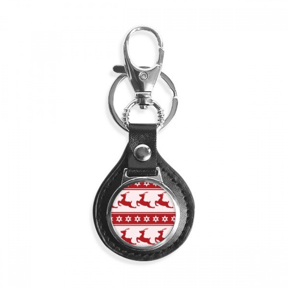 mas elk star red festival key link chain keyholder finder hook metal