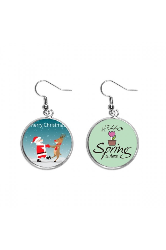 mas santa claus elk festival decoration dangle season sp earring jewelry