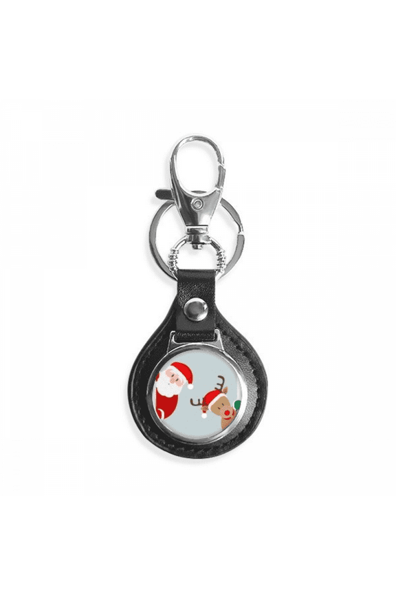 mas santa claus elk peep key link chain keyholder finder hook metal