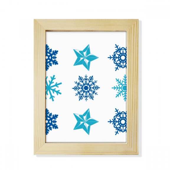mas snowflake illustration desktop adorn photo frame display art painting wooden
