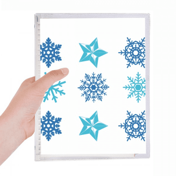 mas snowflake illustration notebook loose diary refillable journal statiry