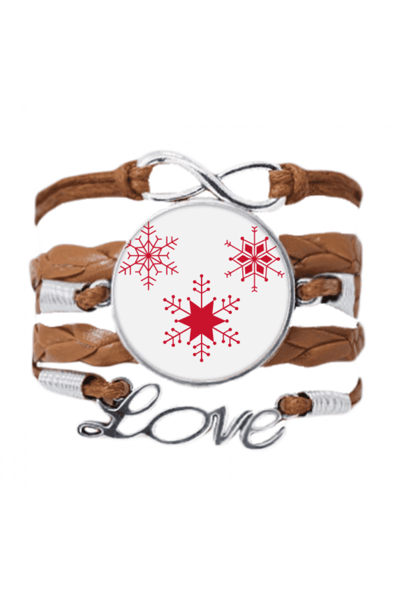 mas snowflake red festival bracelet love chain ornament wristband