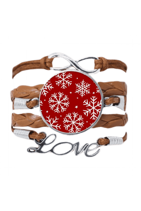 mas snowflake red festival bracelet love chain ornament wristband
