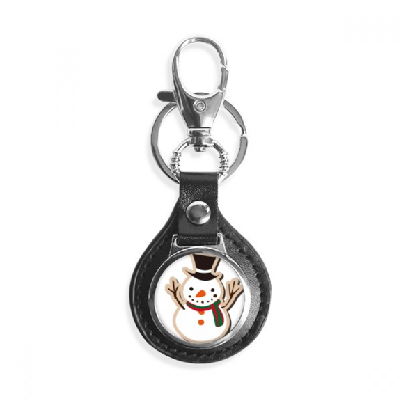 mas snowman cartoon festival key link chain keyholder finder hook metal