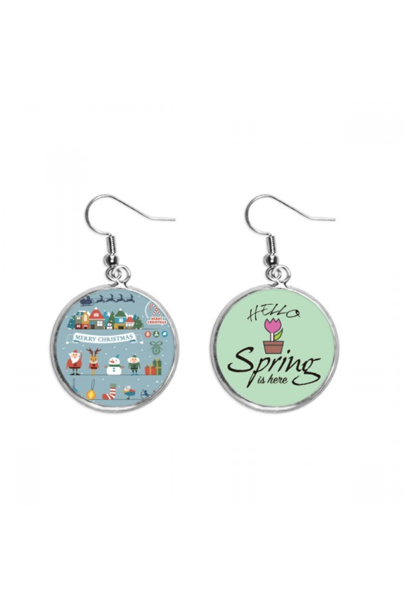 mas snowman festival santa claus decoration dangle season sp earring jewelry