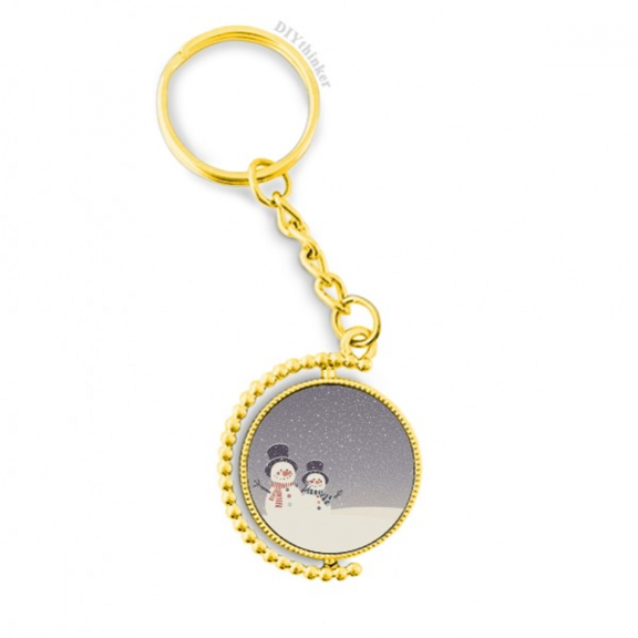 mas snowman snowflake festival metal connector key chain  accessory en keyholder