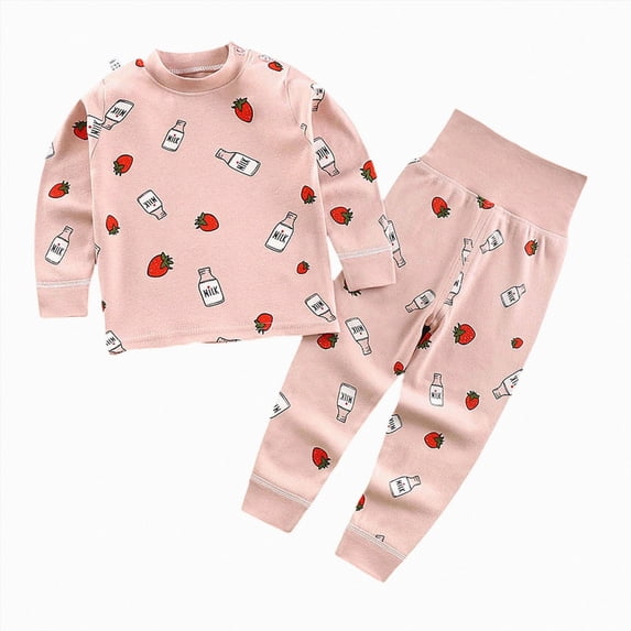masbird Baby Toddler Kids Viscose from Bamboo Pajamas Set Soft Pjs 2pcs Fall Winter Sleepwear 6-12 Months 12-24 Months 2t 3t 4t 5t 6t 7t 8t 9t Children(Red,1-2 Y)