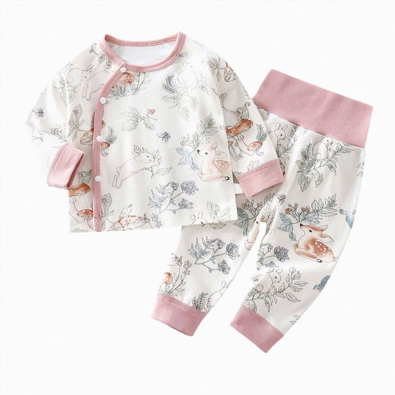 masbird Boys Girls Toddler Snug Fit Cotton 2 Piece Pajamas Set Long Sleeve Top Pants Pjs Baby Dinosaur Loungewear Fall Winter Sleepwear 6-24 Months 2 3 4 5 6 7 8 9 T Children(Watermelon Red,12-18 M )