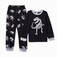 thumbnail image 1 of masbird Girls Boys Pajamas Cotton Toddler Clothes Set Cute Graphic Long Sleeve 2 Piece Kids Pjs Fall Winter Sleepwear for 6-24 Months 2t 3t 4t 5t 6t 7t 8t 9t Children(Black,2-3 Y), 1 of 4