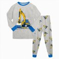 thumbnail image 1 of masbird Little Boy Girl Space Pajama Set Cotton Cute Graphic Long Sleeve Pjs Fall Winter Sleepwear 6-12 Months 12-24 Months 2t 3t 4t 5t 6t 7t 8t 9t Children(Grey,6-7 Y), 1 of 8
