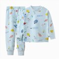 thumbnail image 1 of masbird Toddler Pajamas Cotton Kids Pajamas for Boys Girls Long Sleeve Set 2 Piece Snug Fit Pjs Set 6-12 Months 12-24 Months 2t 3t 4t 5t 6t 7t 8t 9t Children(Blue,9-10 Y), 1 of 7