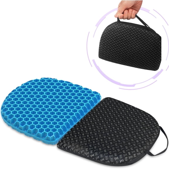 Small Foldable Seat n 0.9-Inch Thick, 14 x 9.6 Inches Portable Cooling Gel Seat n for Pressure Relief, Light Seat n for Travel seat n, Foldable for Easier Storage