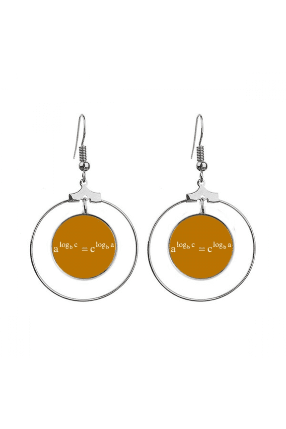 mathematical formula expressing computational equivalence earrings dangle hoop jewelry drop circle
