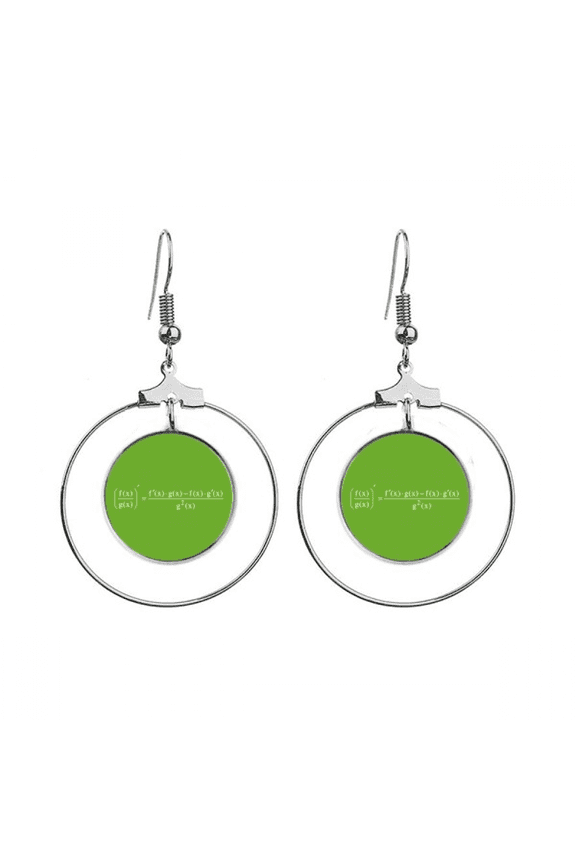 mathematical formula expressions calculate scores earrings dangle hoop jewelry drop circle