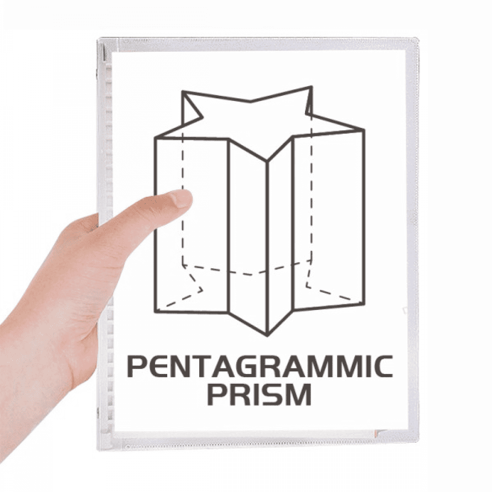 mathematical geometric sppantagramc prism notebook loose diary ...