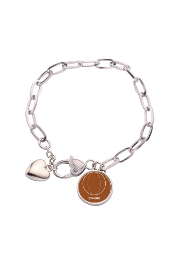 mathematical geometric spsphere heart chain bracelet jewelry charm fashion