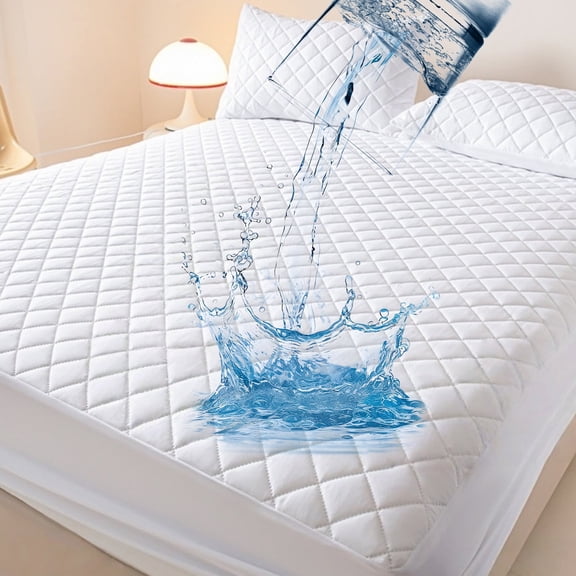 Behome King Mattress Protector, Soft Breathable Mattress Pad Cover, Waterproof Mattress Cover Protector with Deep Pocket up to 16” for Parents & Pet Owner, white
