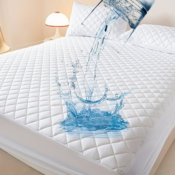 Behome Queen Mattress Protector, Soft Breathable Mattress Pad Cover, Waterproof Mattress Cover Protector with Deep Pocket up to 16” for Parents & Pet Owner, white