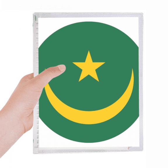 mauritania afnational emblem notebook loose diary refillable journal statiry