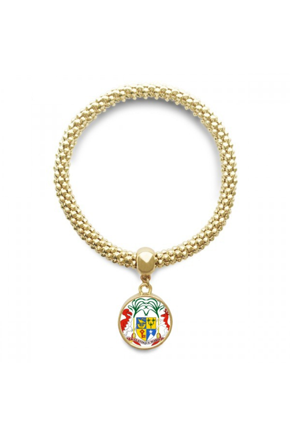 mauritius afnational emblem en bracelet round pendant jewelry chain