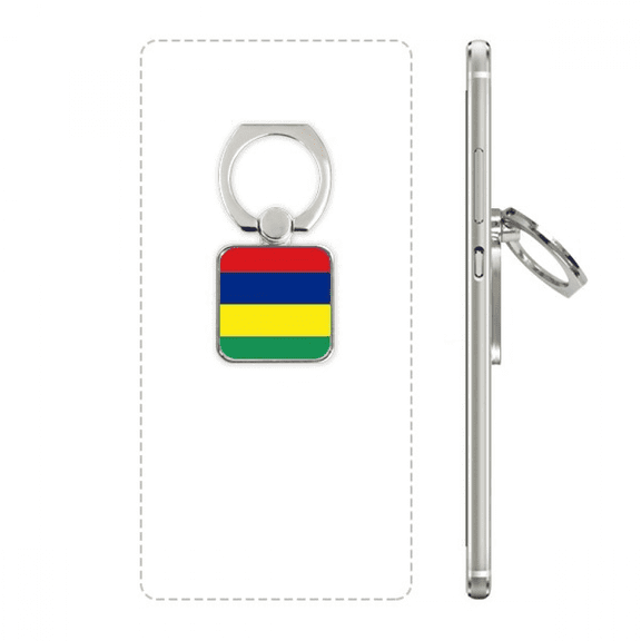 mauritius national flag africa country square cell ph stand holder bracket universal support