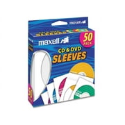 Maxell 190135 CD-400 CD/DVD Paper Sleeves With Clear Window 50 Pack (White) [DIGI REC. MEDIA]
